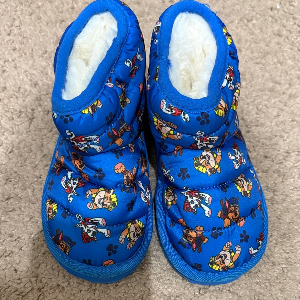 Kids Blue Paw Patrol Slipper Boots